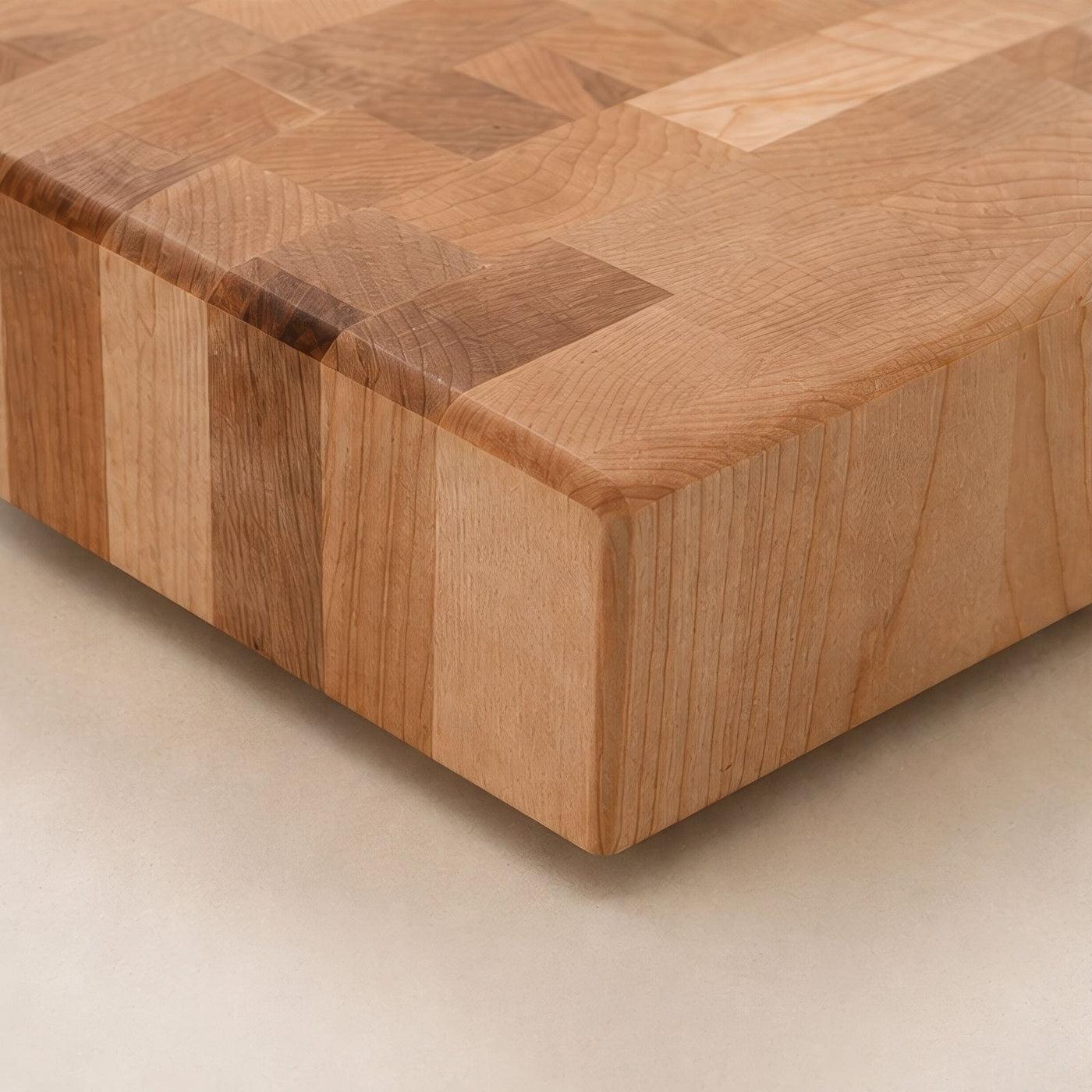 Elmwood luxury cutting board detail view for corporate gifting by Write On Wood.