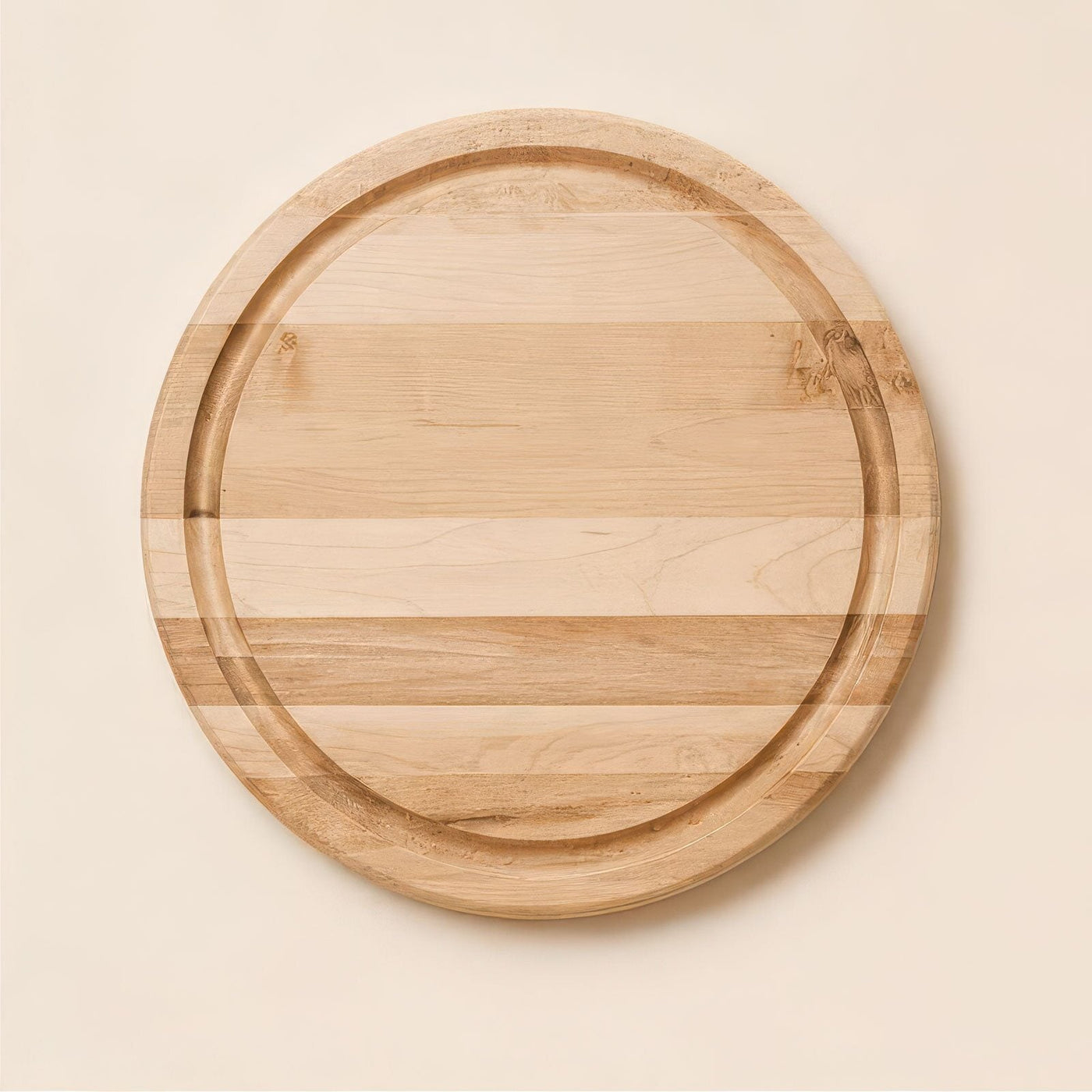 Logan Circle maple cutting board alternate product angle for corporate gifting by Write On Wood.