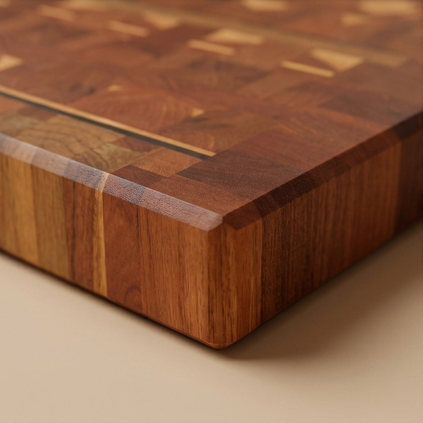 Signature Series S001 blank hardwood board detail view for corporate gifting by Write On Wood.