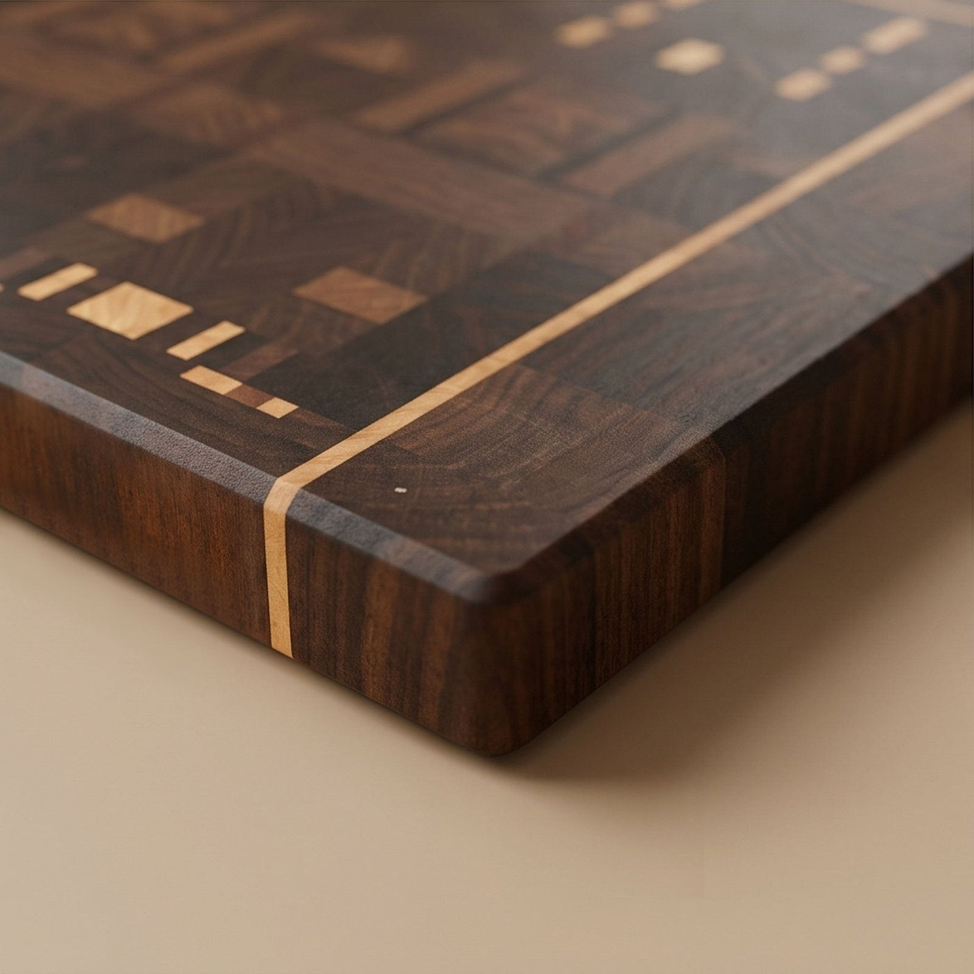 Signature Series S004 blank hardwood board detail view for corporate gifting by Write On Wood.