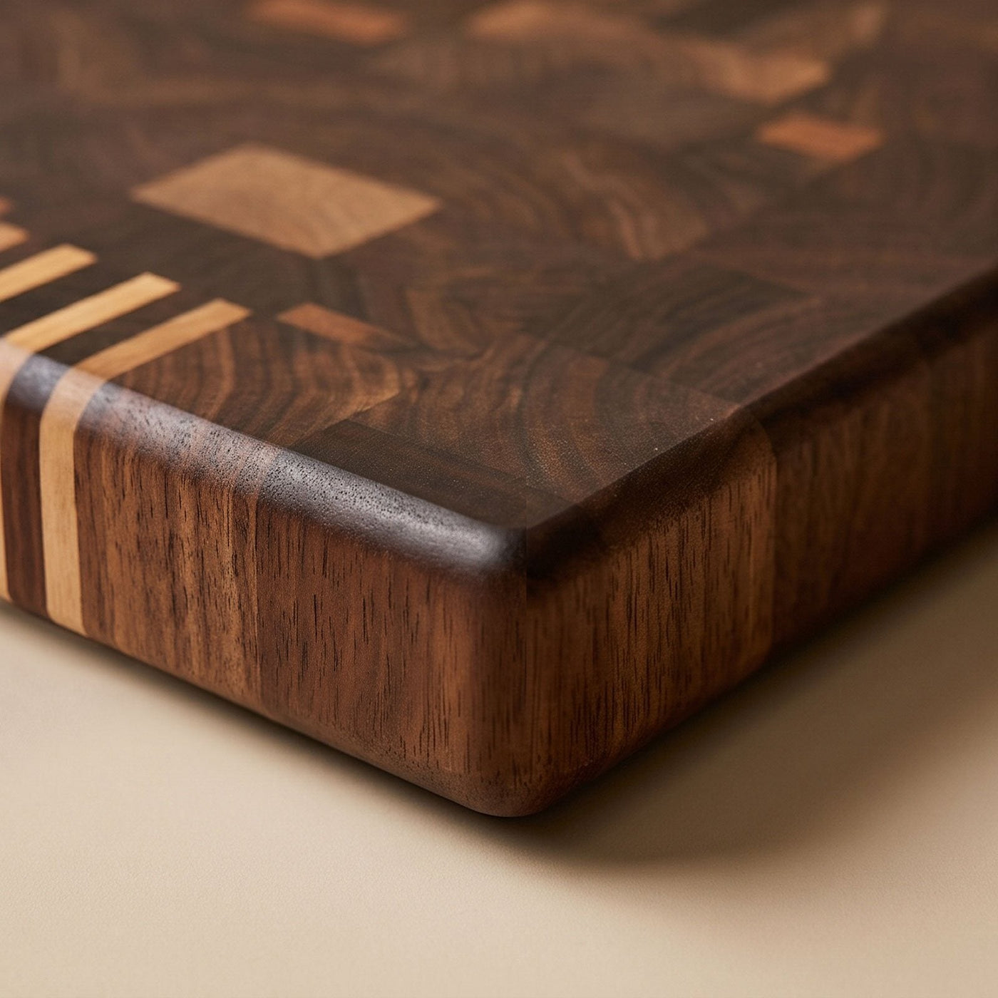 Signature Series S006 blank hardwood board detail view for corporate gifting by Write On Wood.