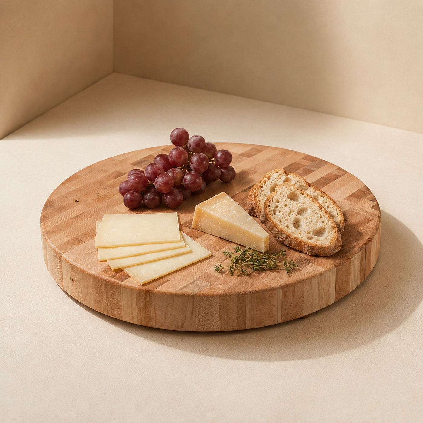 Sherwood Luxury Cutting Board lifestyle food presentation for corporate gifting by Write On Wood.