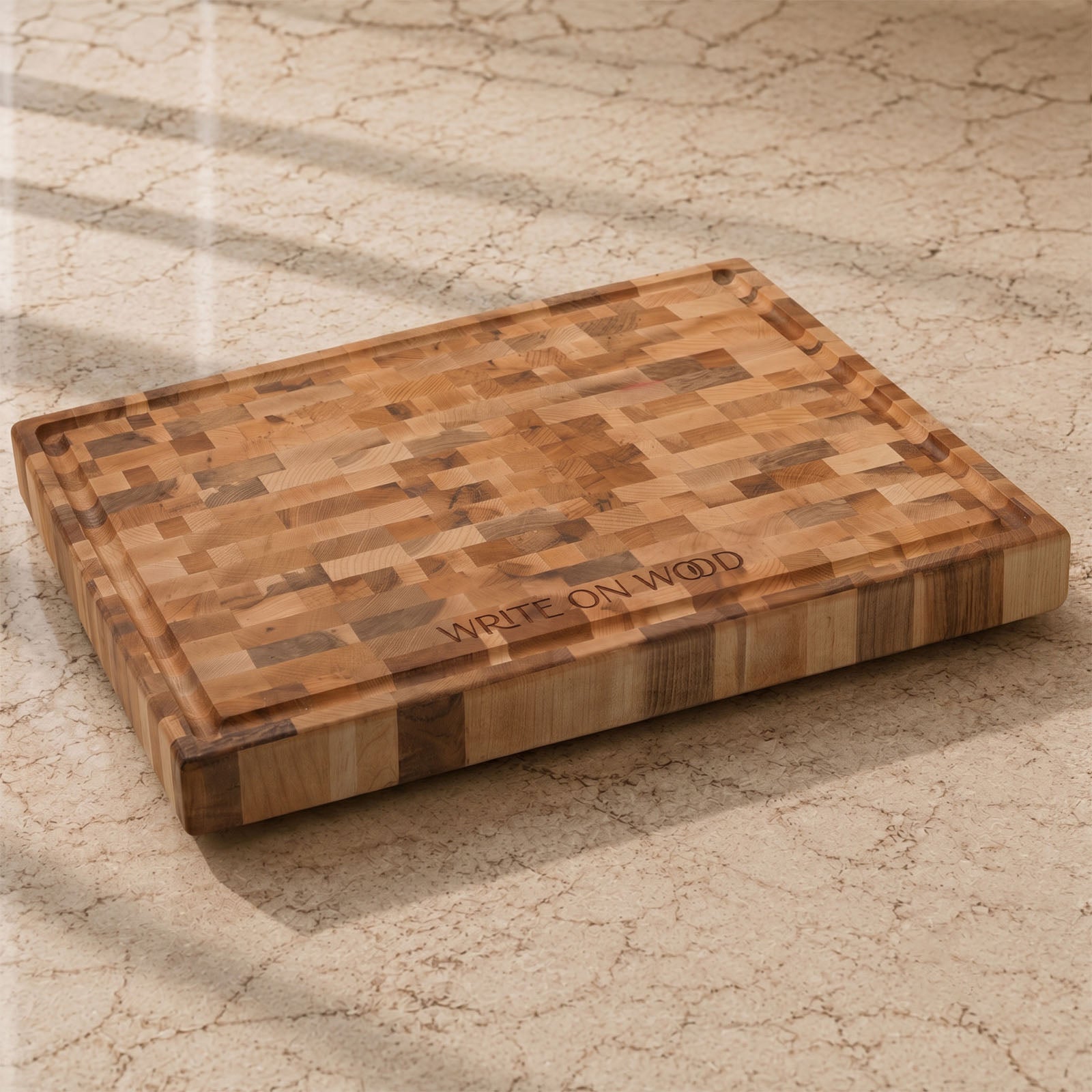 Hardwood board prepared for a custom logo mockup